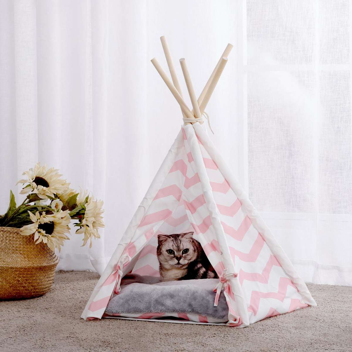 Charlie's Dog Tipi Pink Wave Large Woolworths