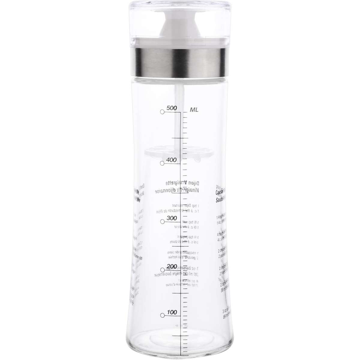 Gourmet Kitchen Salad Dressing Shaker With Measurments 500Ml Clear