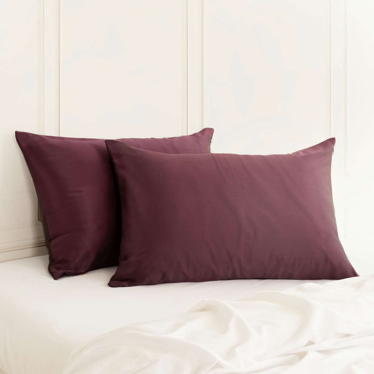 Royal Comfort Mulberry Silk Pillowcase Twin Pack Malaga Wine Woolworths