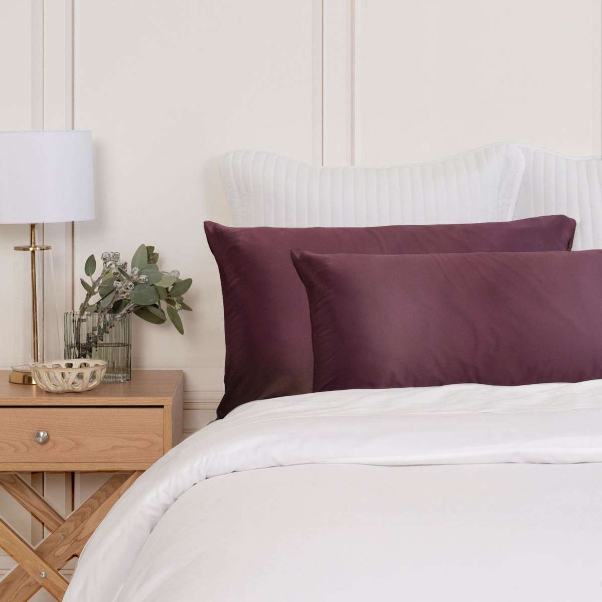 Royal Comfort Mulberry Silk Pillowcase Twin Pack Malaga Wine Woolworths