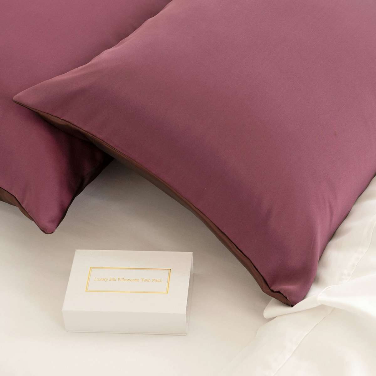 Royal Comfort Mulberry Silk Pillowcase Twin Pack Malaga Wine Woolworths