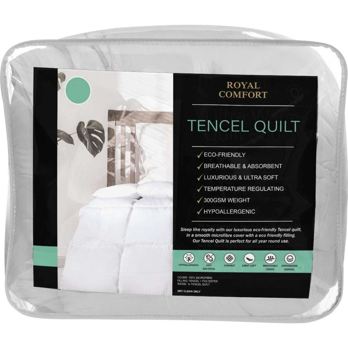 Royal Comfort Tencel Blend Quilt 300GSM|| Queen | Woolworths