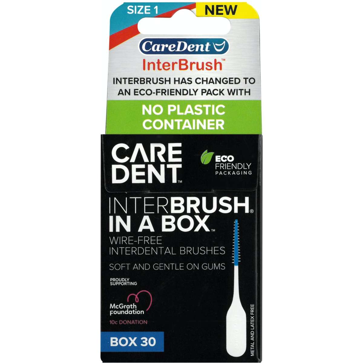 Caredent Interbrush In A Box Blue Small Interdental brush Floss Wire