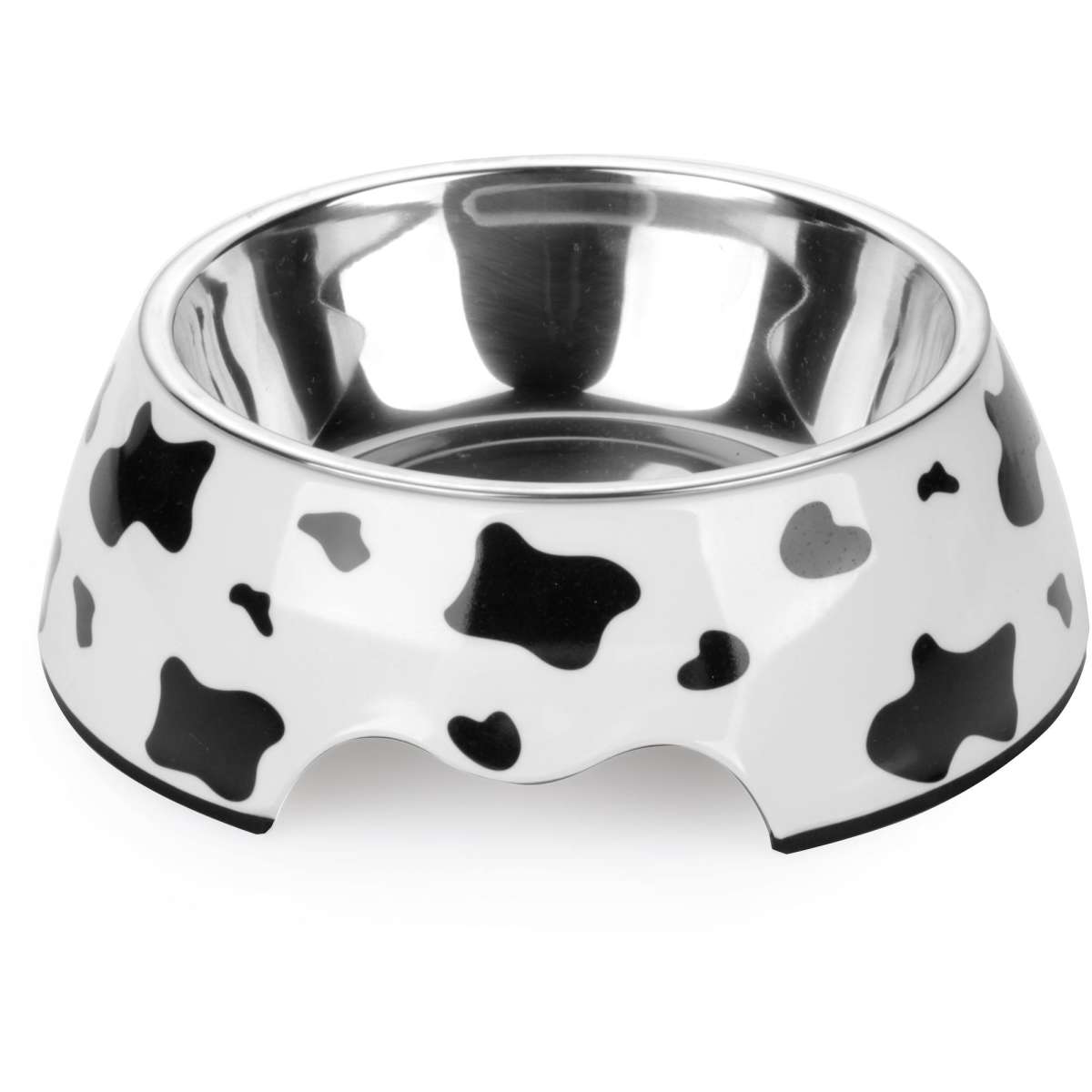 Charlie S Pet Melamine Printed Pet Feeders With Stainless Steel Bowl   1073901682 