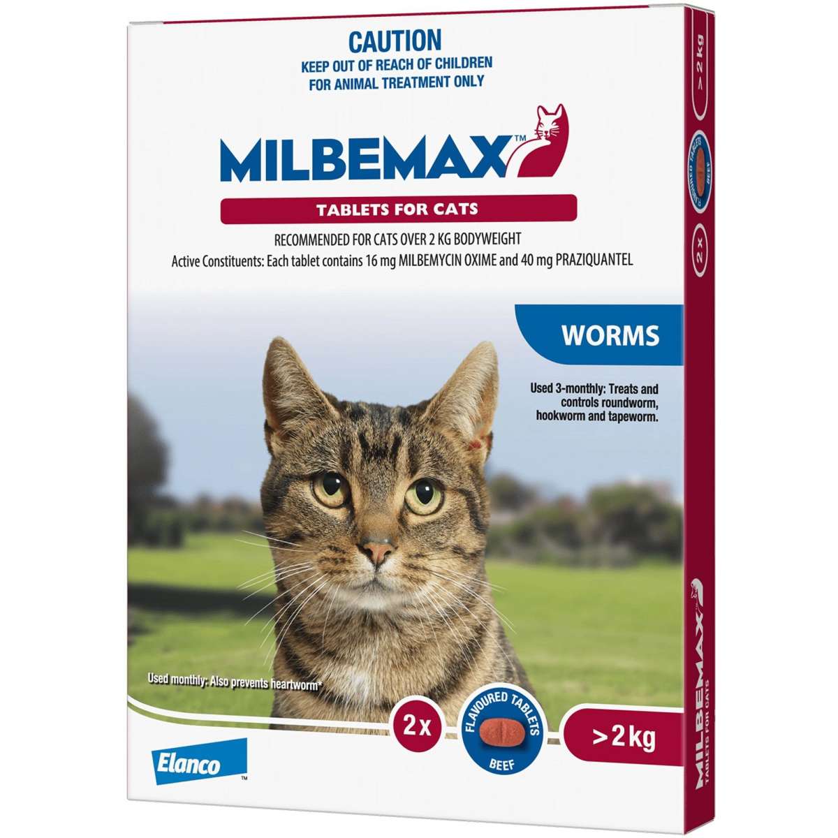 Milbemax Allwormer For Cats Over 2kg 2 Pack 2pk | Woolworths