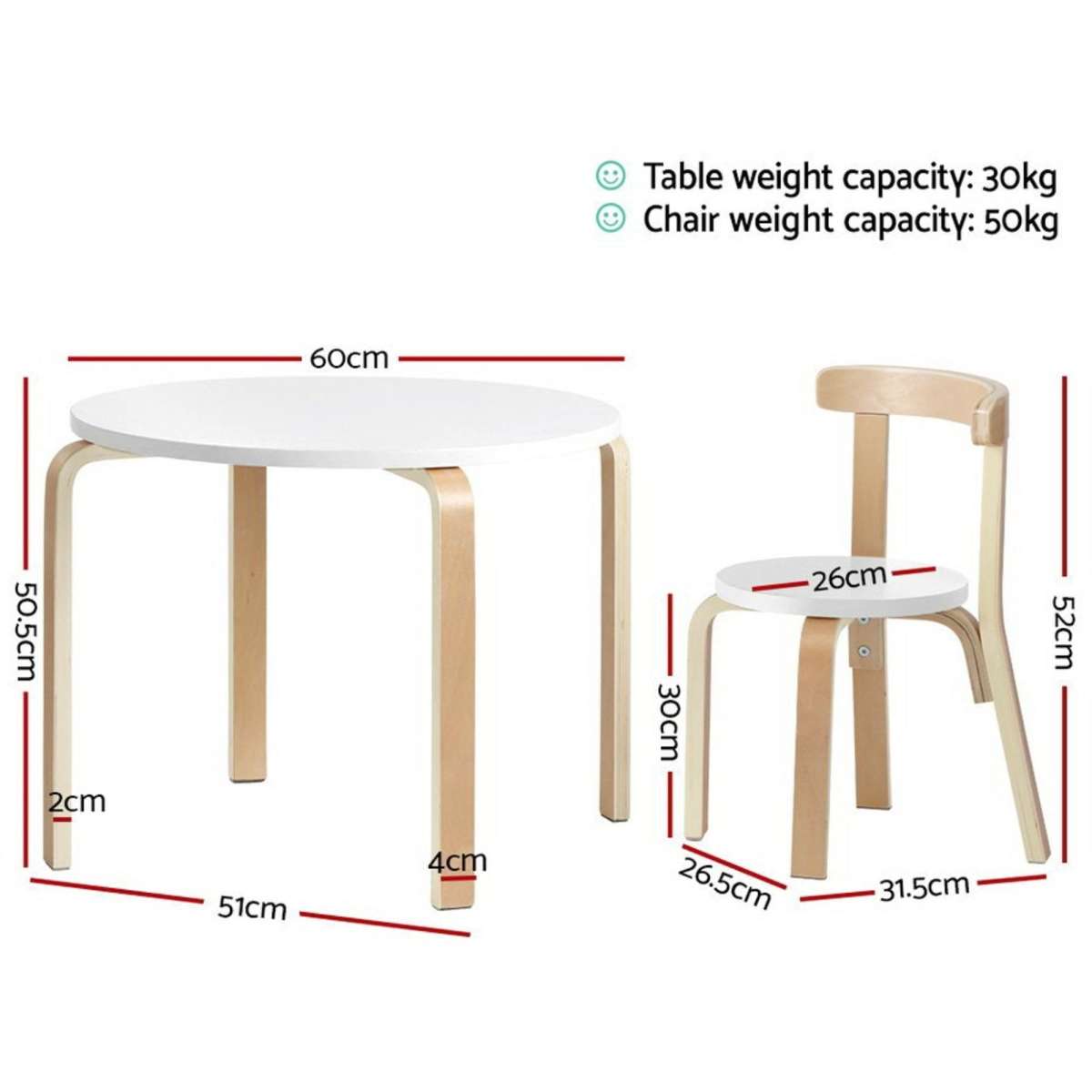 Keezi 3PCS Kids Table and Chairs Set Activity Toy Play Desk Woolworths