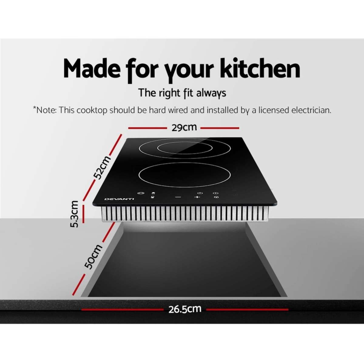 Devanti Electric Ceramic Cooktop 30cm Woolworths