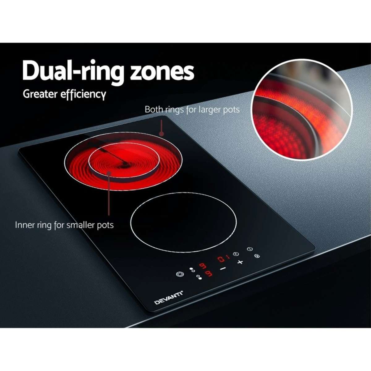 Devanti Electric Ceramic Cooktop 30cm Woolworths