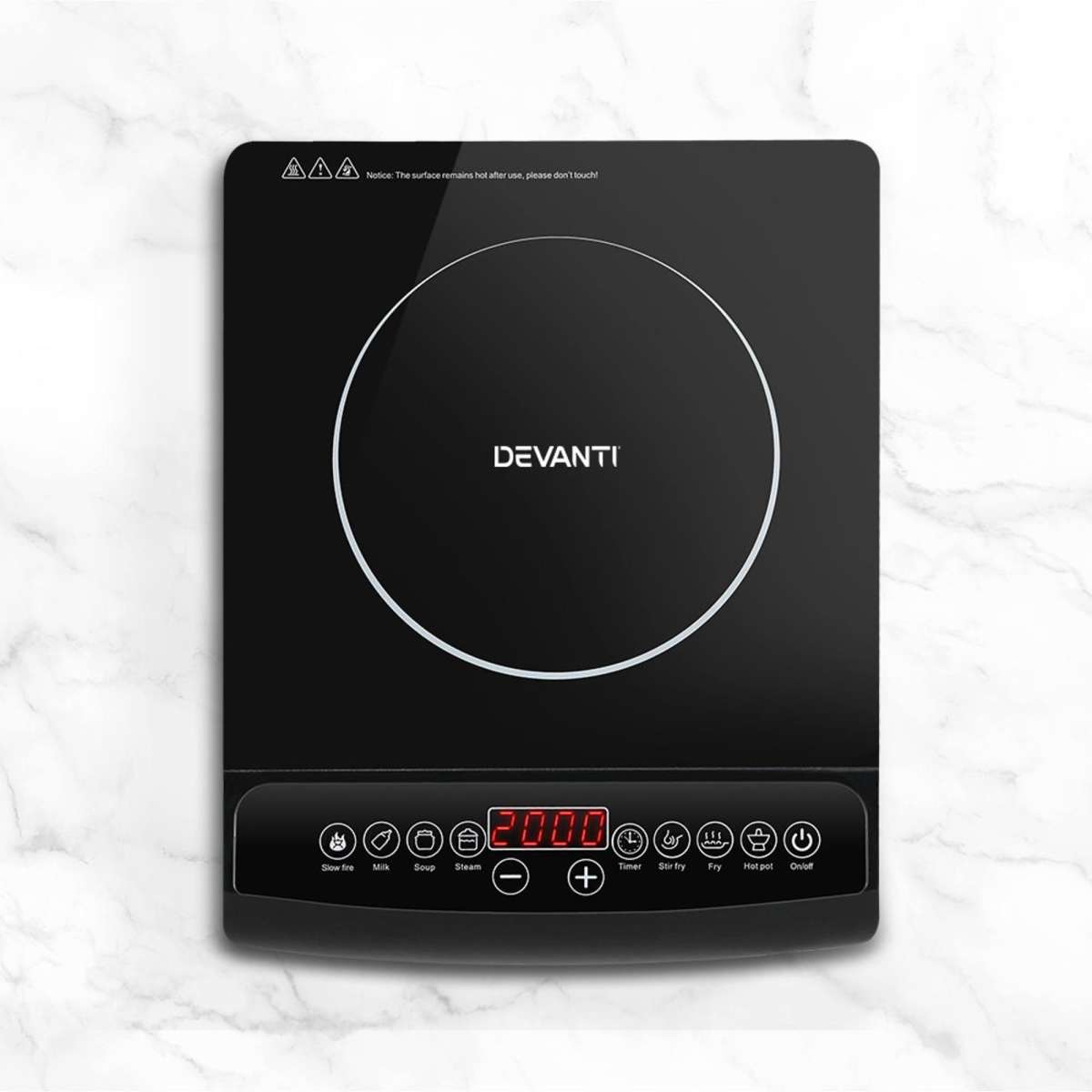 Devanti Electric Induction Cooktop Portable Ceramic Glass Woolworths