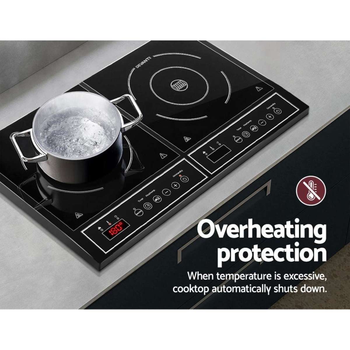 Devanti Portable Induction Cooktop 60cm Ceramic Glass Woolworths