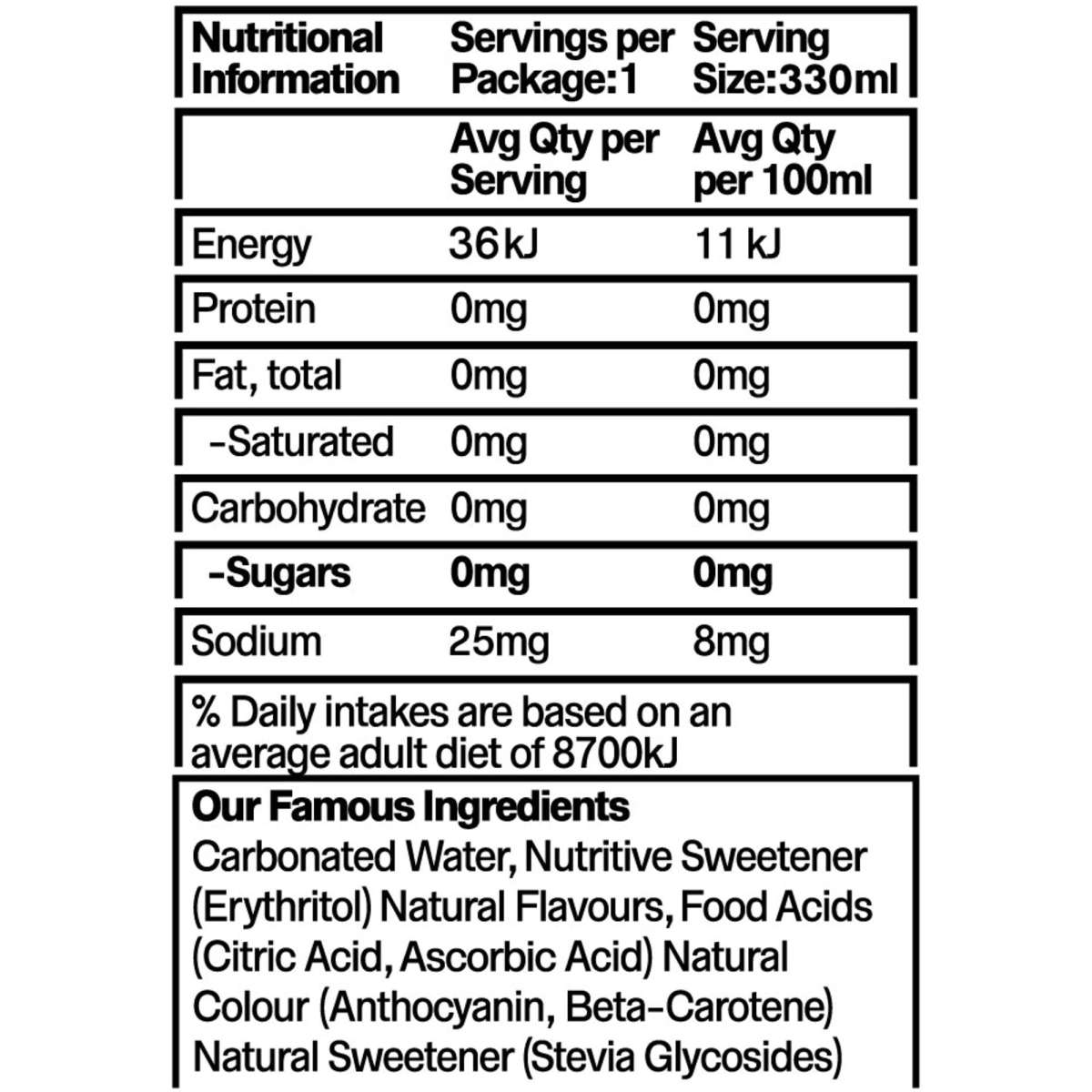 Famous Soda Co Blood Orange Soda 12 Pack x 330ml Cans Woolworths