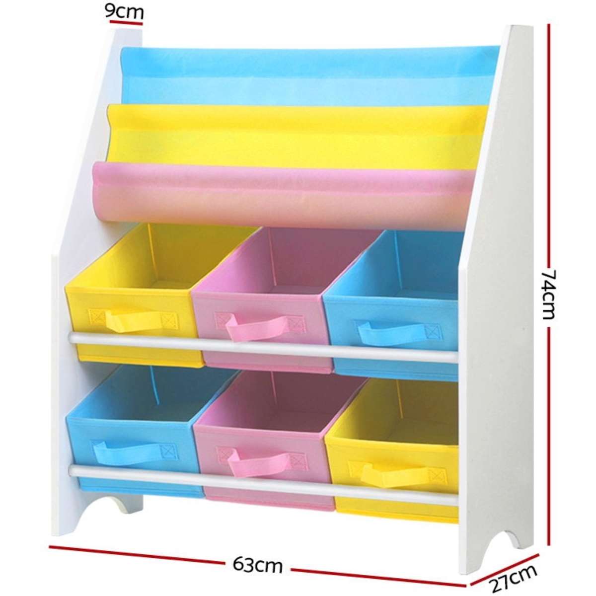 Keezi Kids Bookcase Children Bookshelf Toy Storage Organizer 2 Tiers