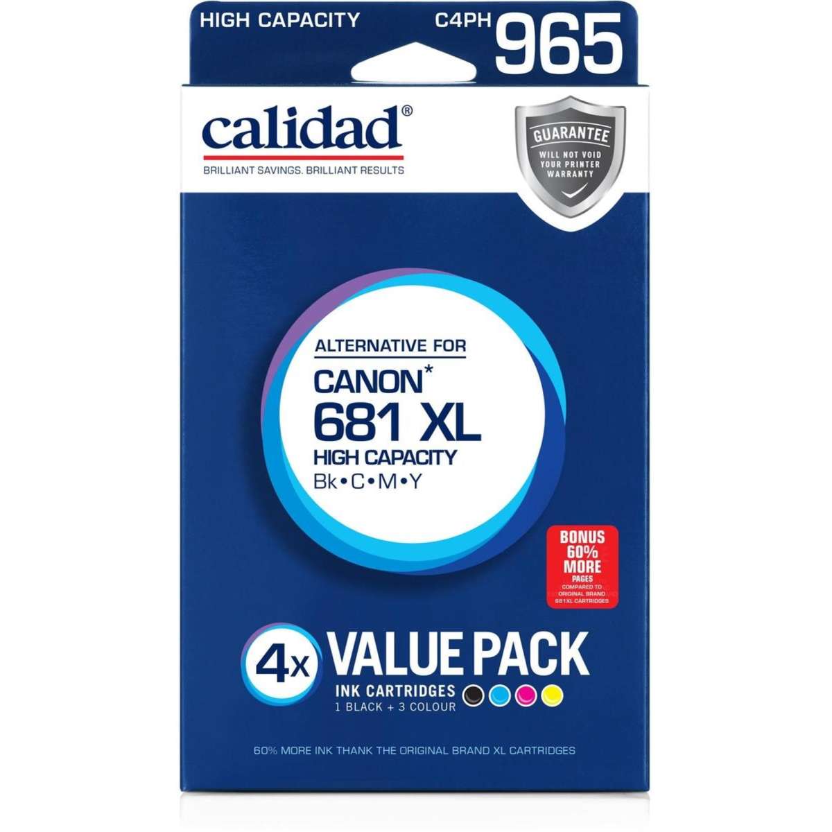 Calidad Canon CLI681 XL Value 4 Pack Woolworths