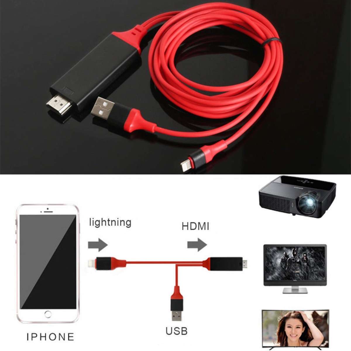 Tavice Lightning to HDMI Cable Digital TV AV Adapter Woolworths