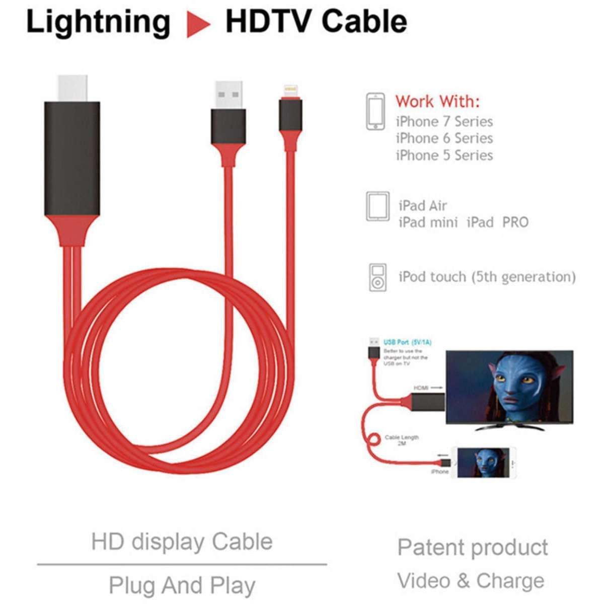 Tavice Lightning to HDMI Cable Digital TV AV Adapter Woolworths