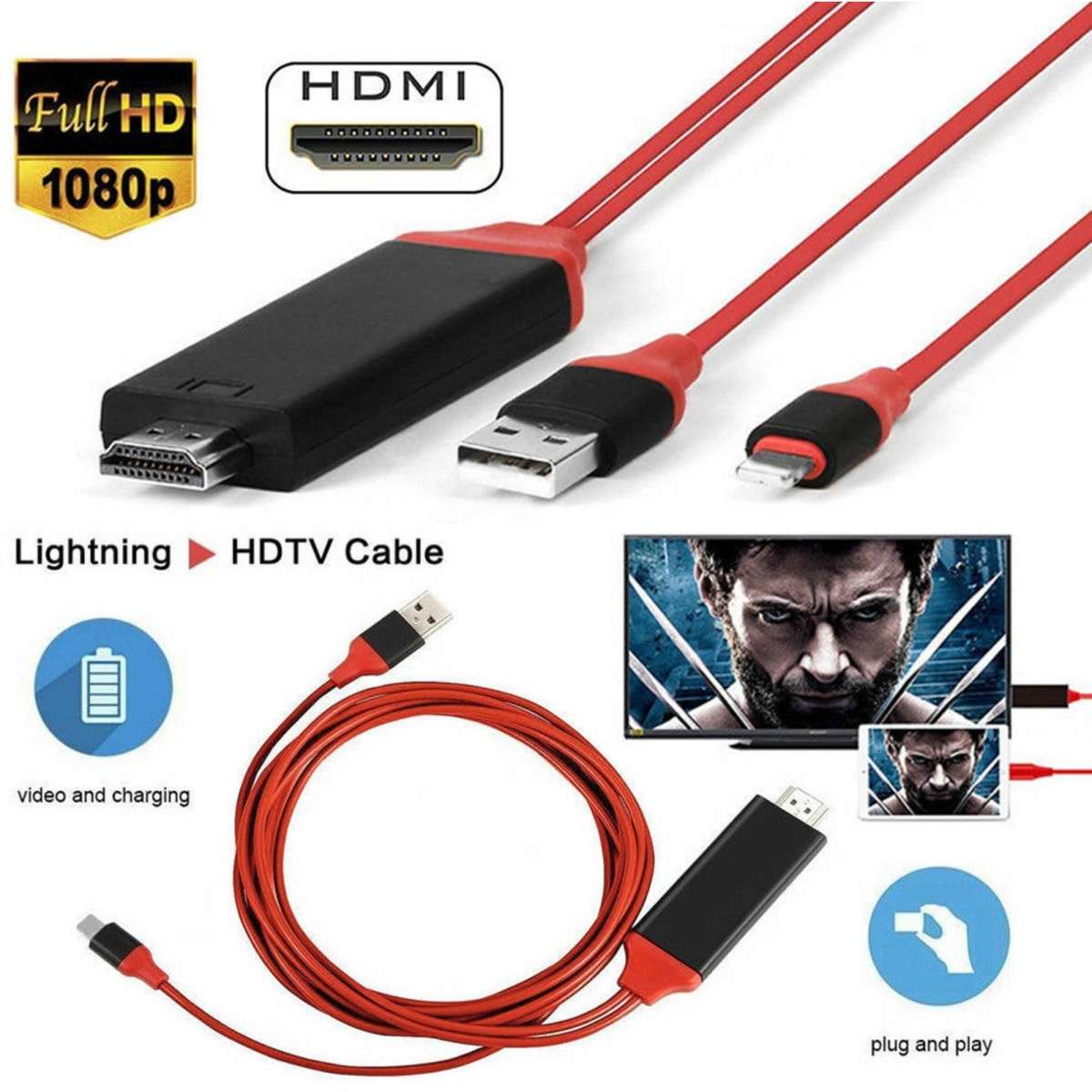 Tavice Lightning to HDMI Cable Digital TV AV Adapter Woolworths
