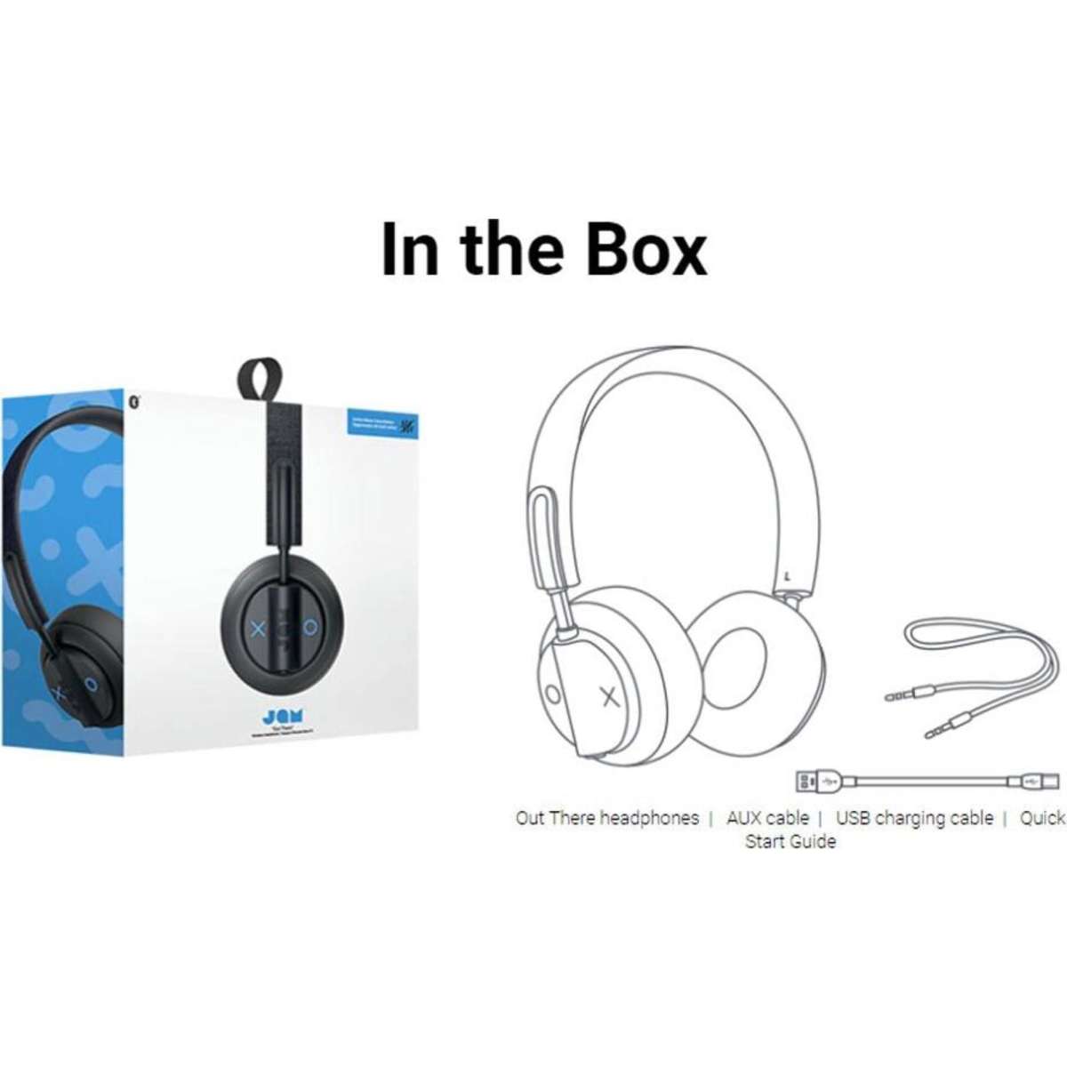 Jam Out There Bluetooth Wireless Headphones Black Woolworths