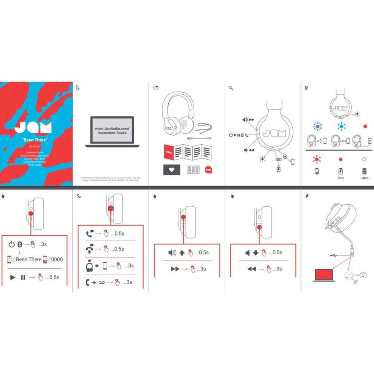 Jam Been There Bluetooth Wireless Headphones Grey Woolworths