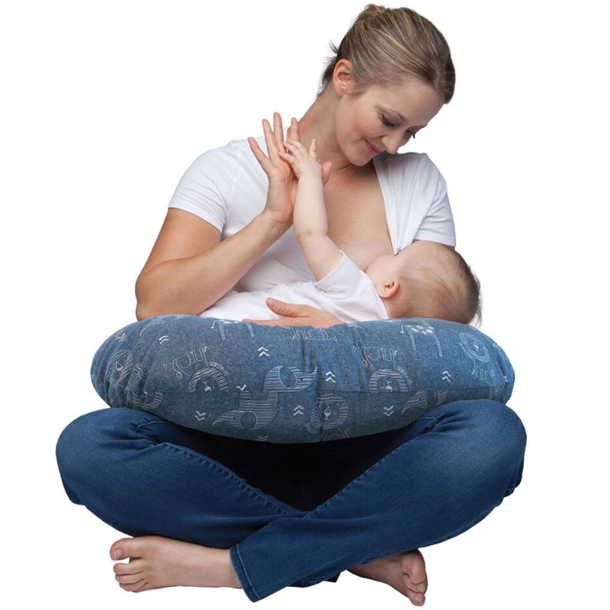 Chicco Boppy Pillow Denim Animals Woolworths