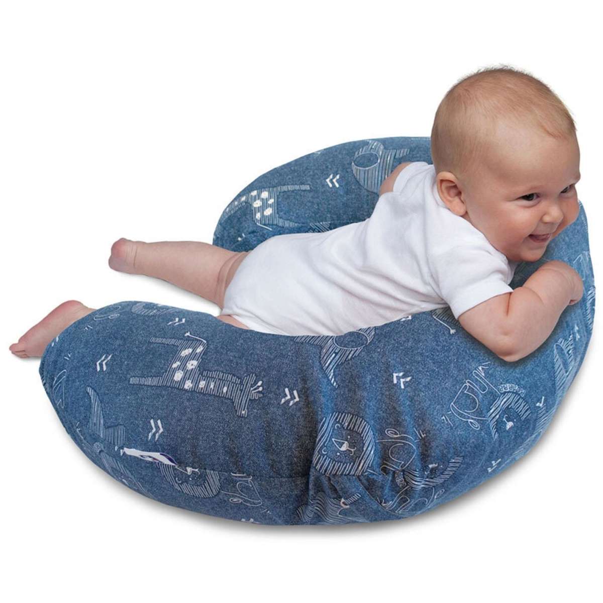 Chicco Boppy Pillow Denim Animals Woolworths