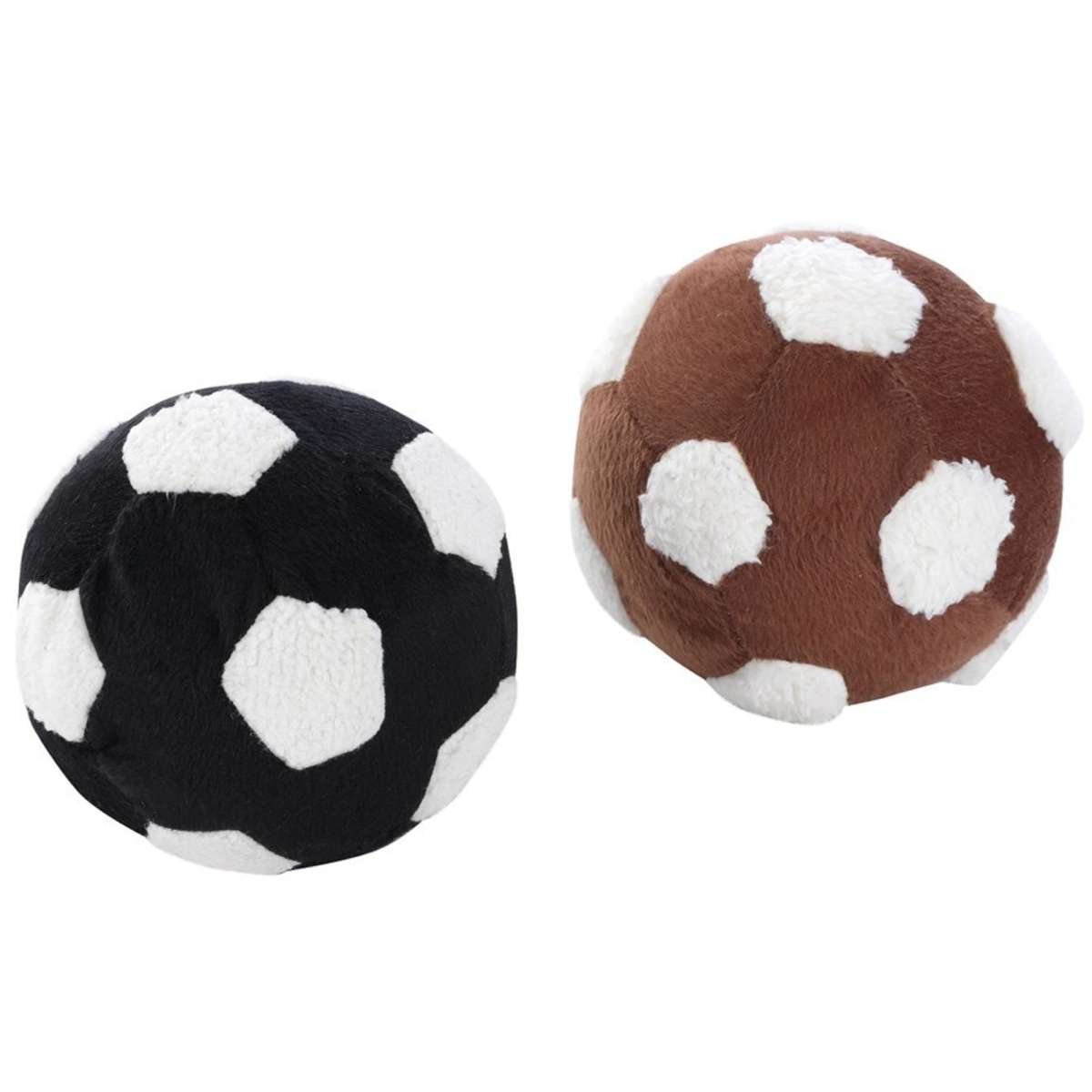 Paws & Claws Plush Soccer Pet Dog Ball Squeaker Toy Assorted Woolworths