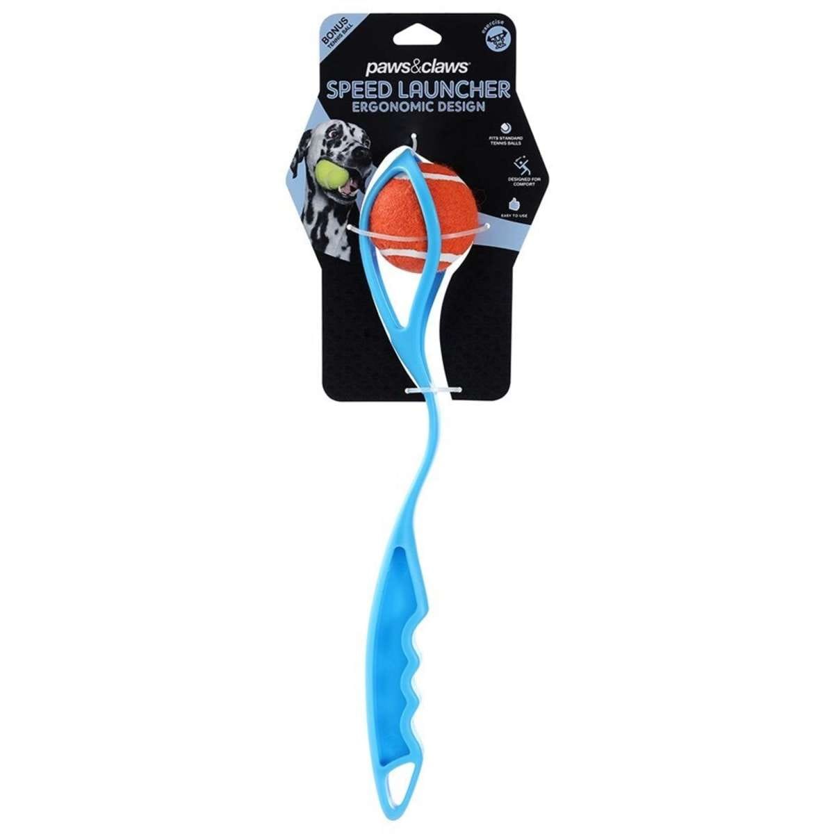 Paws & Claws Ergonomic Ball Speed Launcher Pet/Dog Toy Blue 40cm