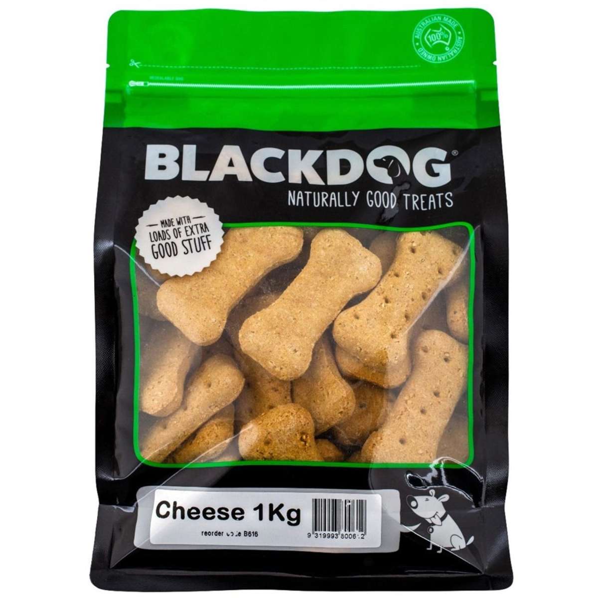Blackdog Premium Cheese Biscuits Dog/Pet Treat Bag 1kg Woolworths