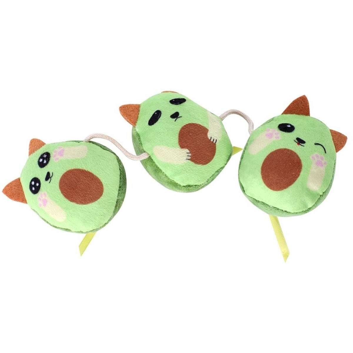 Paws & Claws Pet/Cat Plush Avocado Dangler Toy w/ Crinkle/Catnip 27cm ...