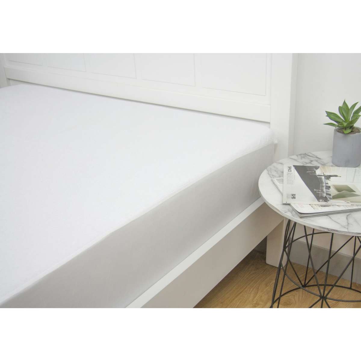 Ardor Towelling Waterproof Double Bed Mattress Protector White Woolworths