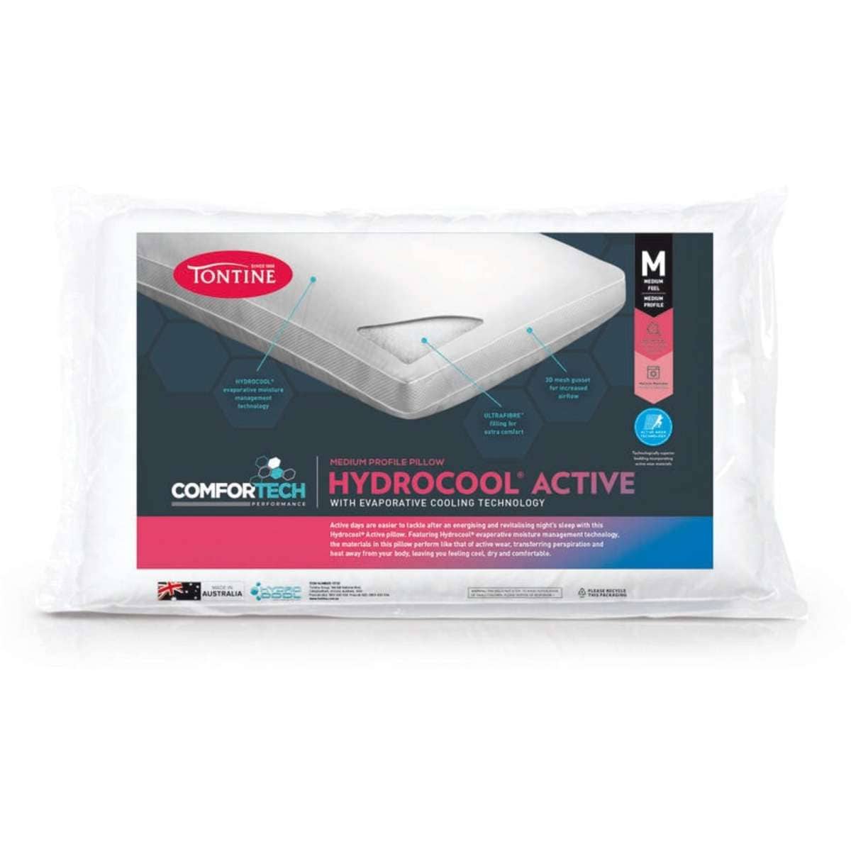 Tontine Comfortech Hydrocool® Active Pillow High & Firm Woolworths