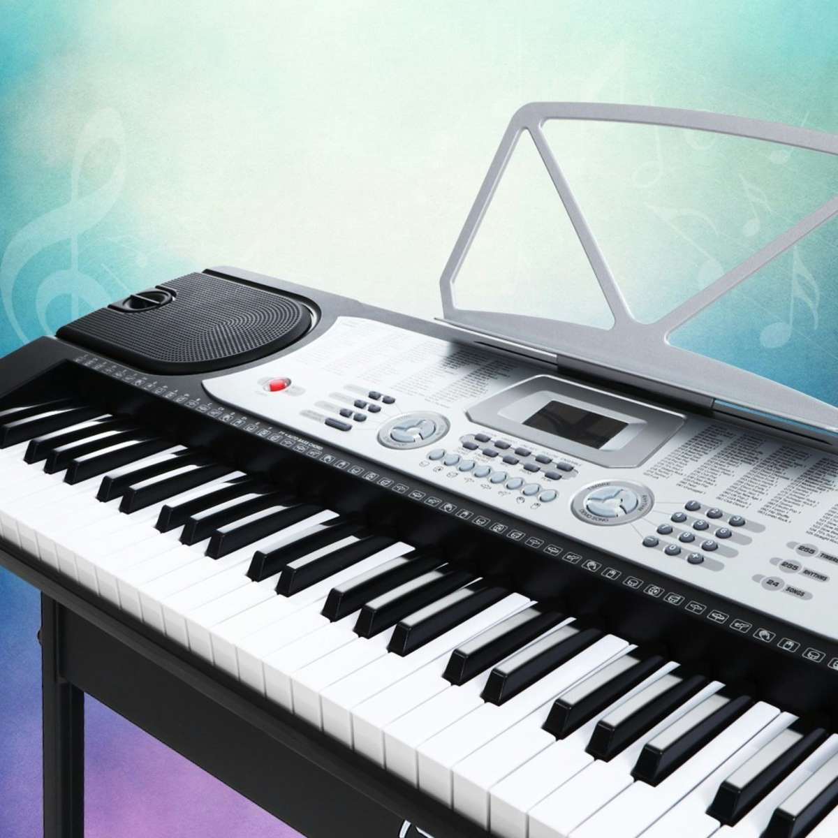 Alpha 61 Keys Electronic Piano Keyboard Digital Electric w/ Stand