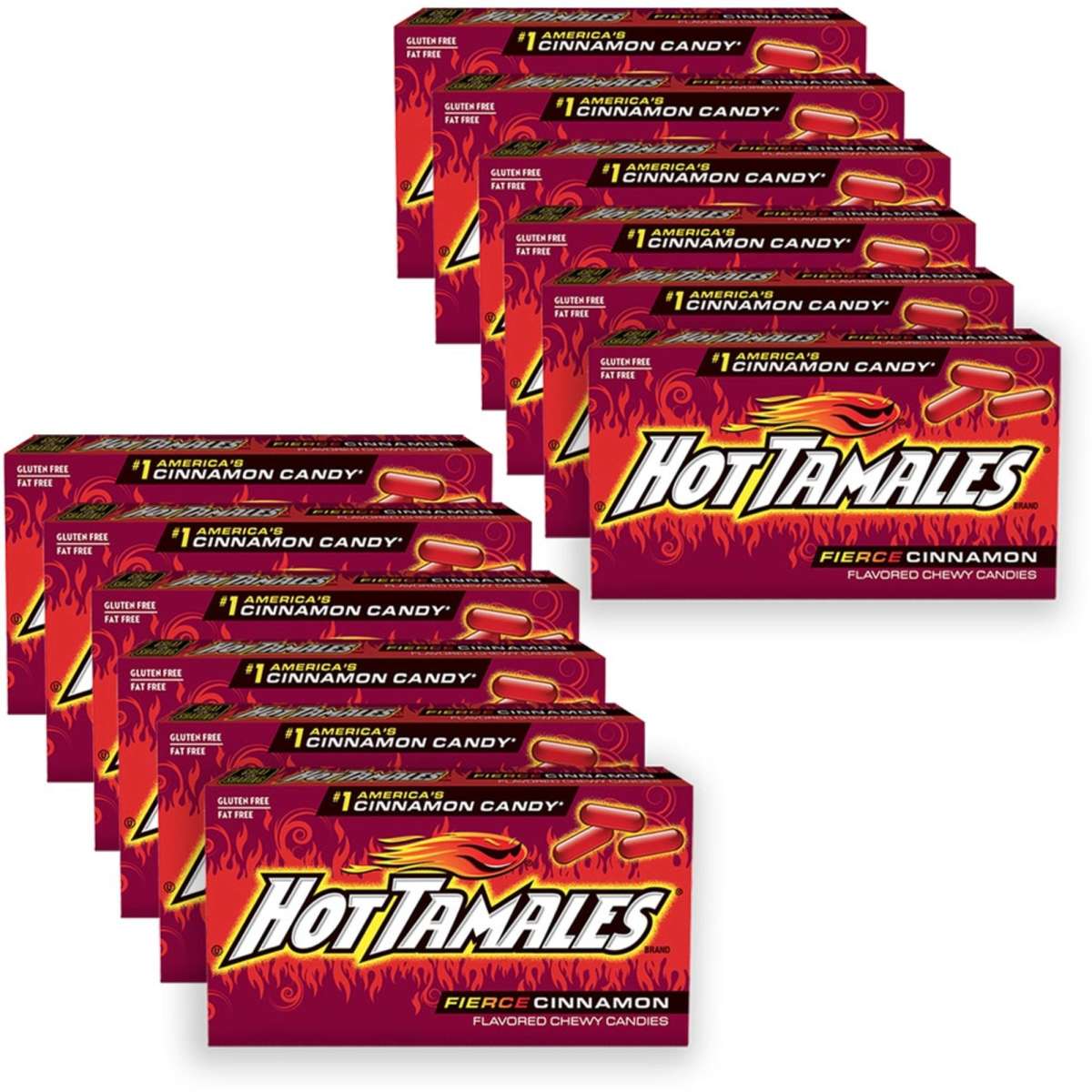 Hot Tamales Fierce Cinnamon Candy 141g 12pk Woolworths