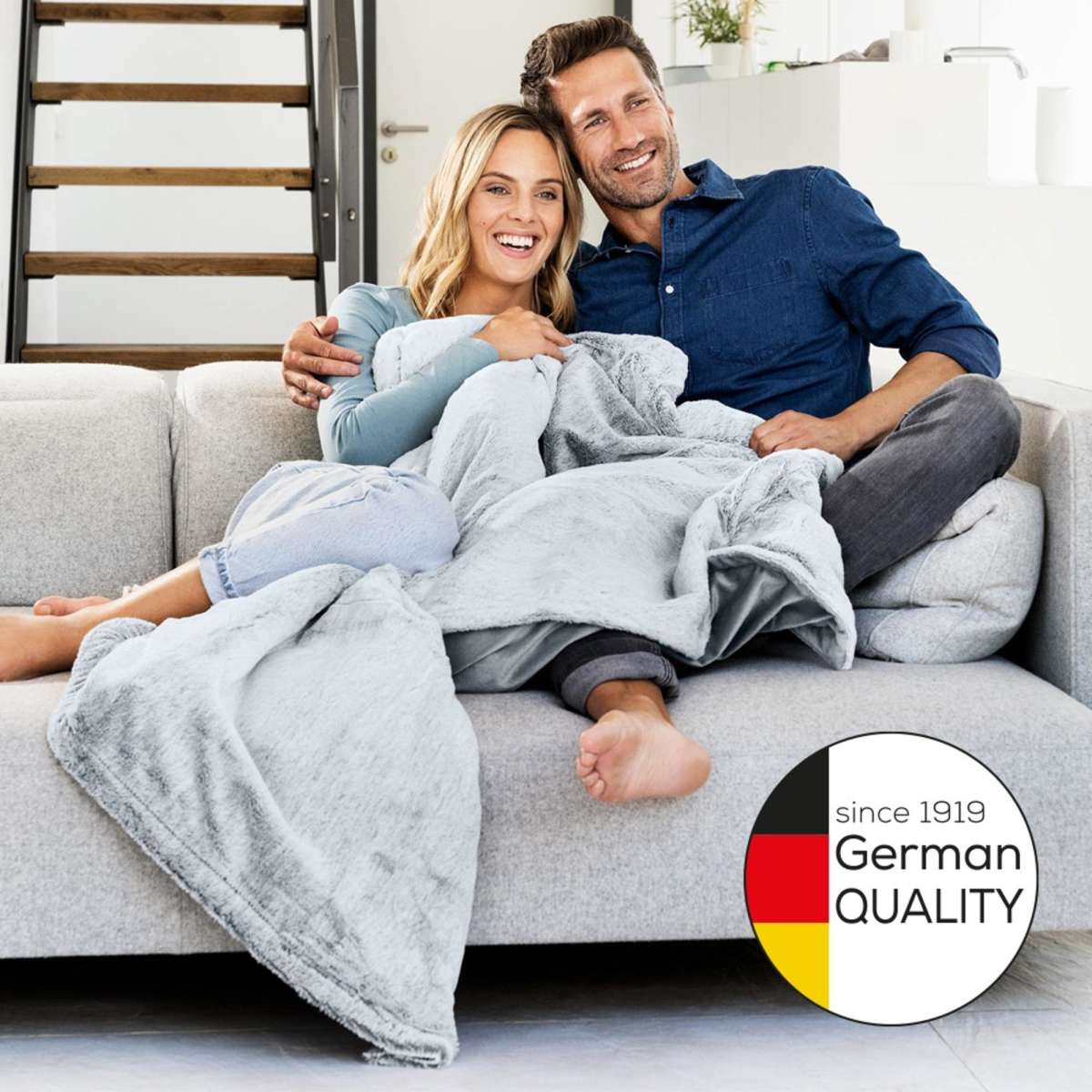 Beurer Electric Heated Cuddly Throw Blanket Grey HD75GNORDIC Woolworths