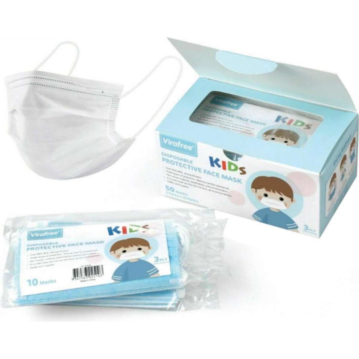 Children Face mask White 100pcs (2 boxes) Woolworths