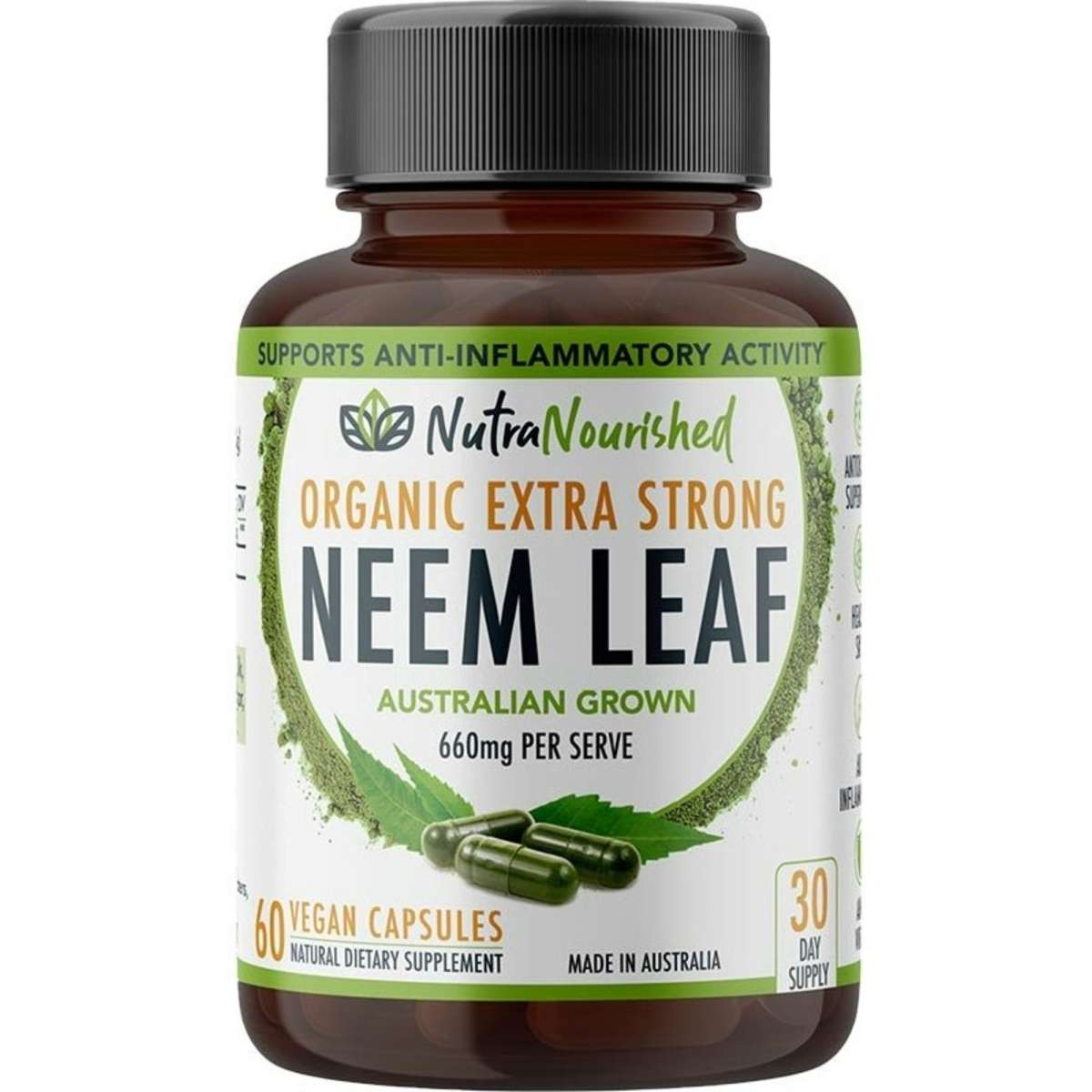 Nutra Nourished Organic Neem Leaf Extra Strong Australian Grown for