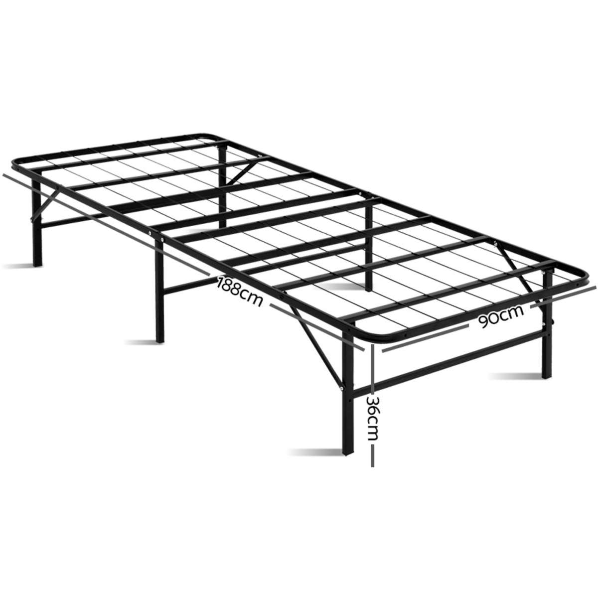 Artiss Folding Bed Frame Metal Base Single Woolworths
