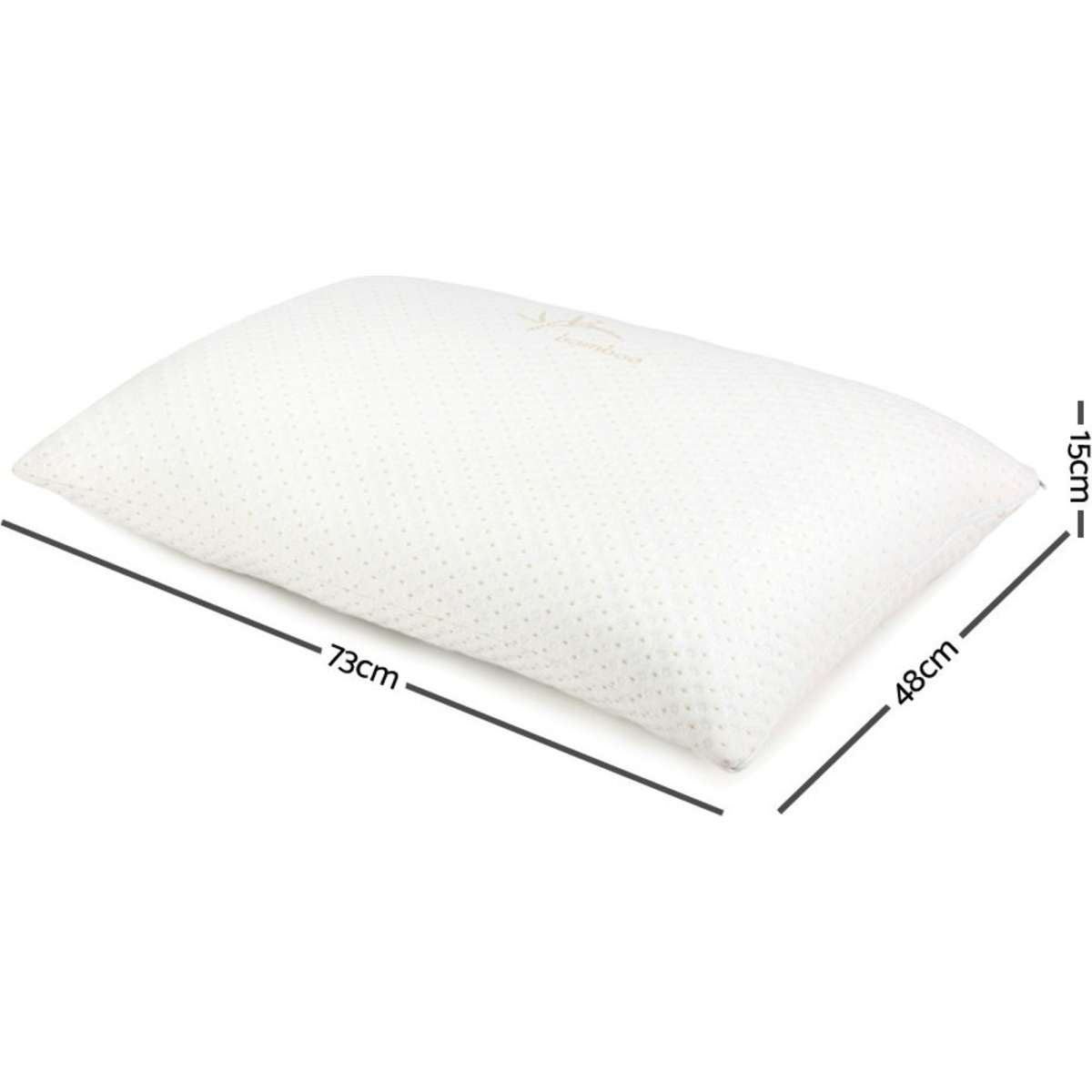 Giselle Bedding Memory Foam Pillow Bamboo Cover Twin Pack Woolworths