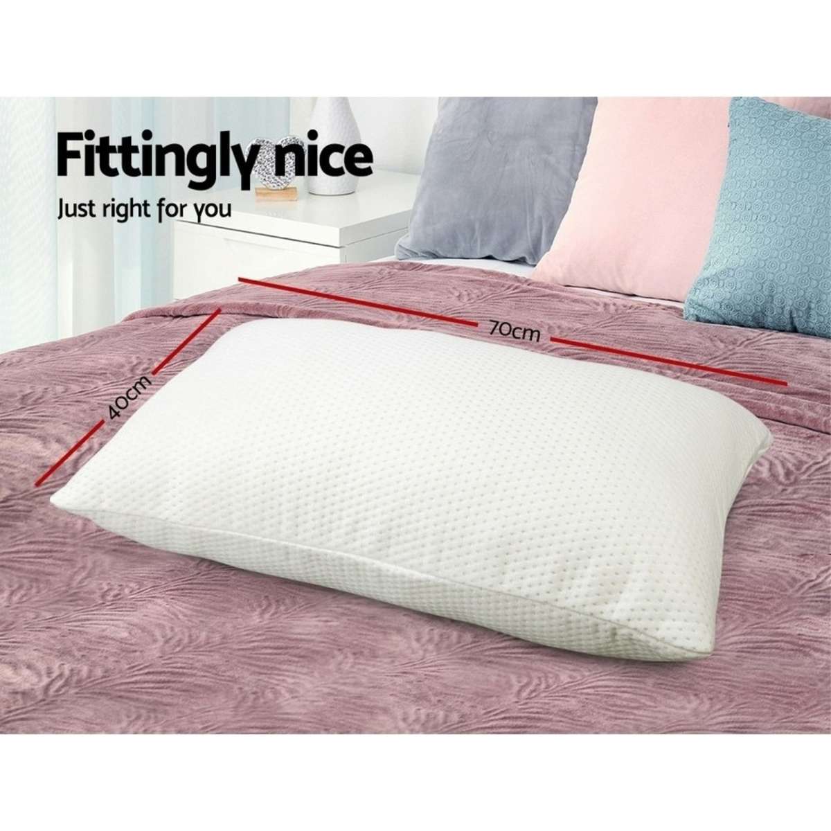 Giselle Bedding Memory Foam Pillow 13cm Thick Twin Pack Woolworths