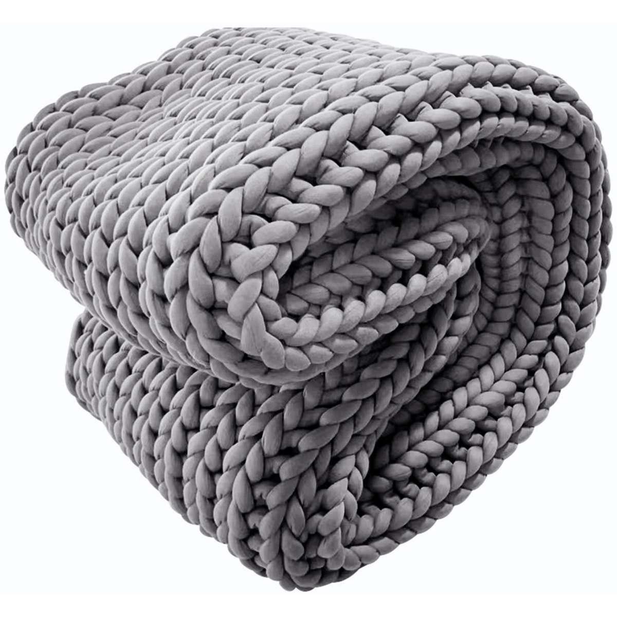 Royal Comfort Chunky Knit Weighted Blanket Grey Woolworths