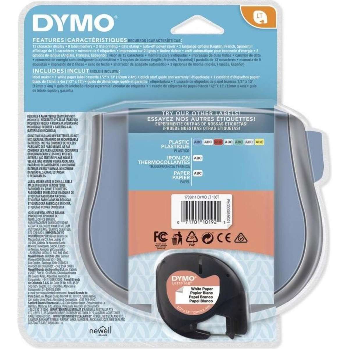 Dymo LetraTag 100T Tabletop Labeller Blue Woolworths