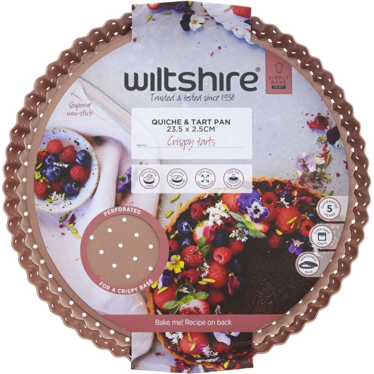 Wiltshire Rose Gold Perforated Round Quiche & Tart Pan Woolworths
