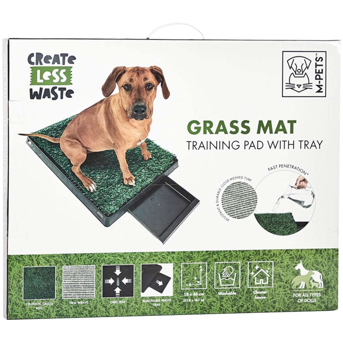 MPets Artifical Grass Dog/Pet Toilet Training Pad w/ Tray 62.5 x 8 x 50cm Woolworths
