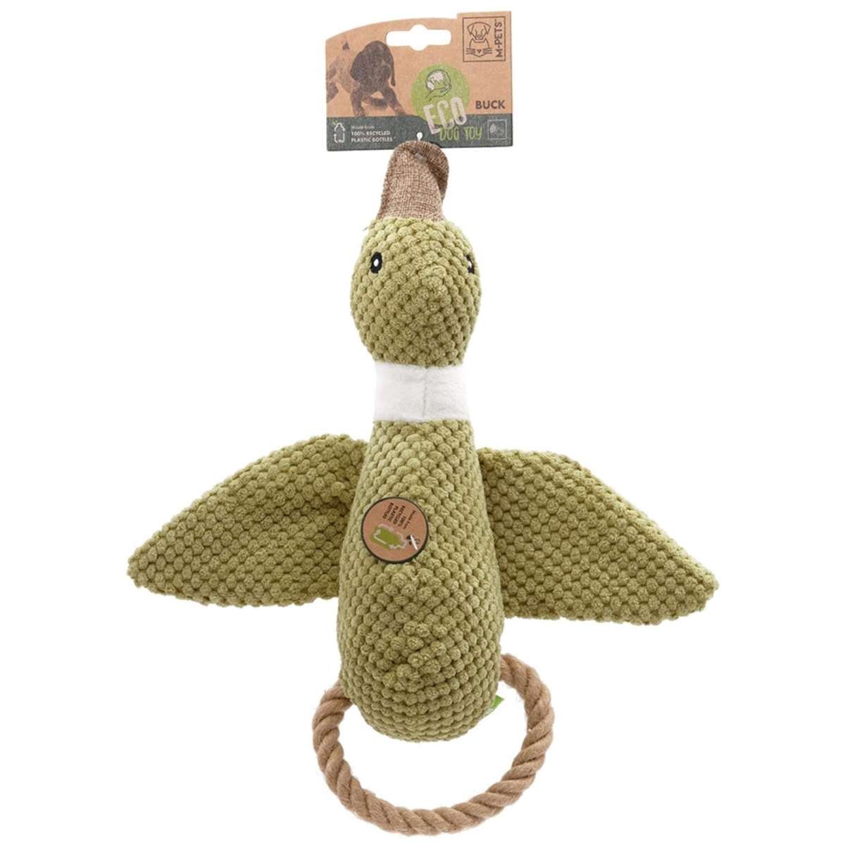 M-Pets Duck Eco-Friendly Pet/Dog Toy Green 35cm | Woolworths