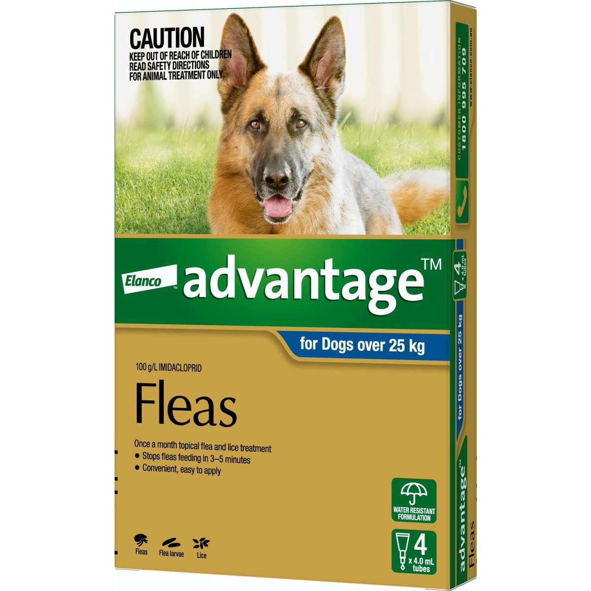 Advantage for Extra Large Dogs over 25kg (Blue) 4pk Woolworths