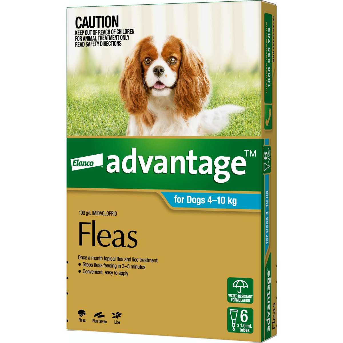 Advantage for Medium Dogs 410kg (Teal) 6pk Woolworths
