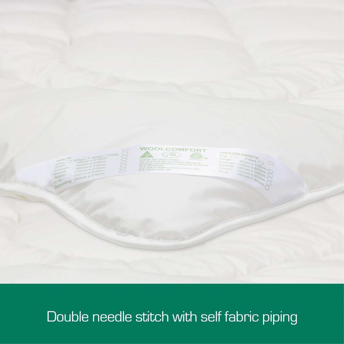 Aus Made Merino Wool Quilt 700GSM 140x210cm Single Size