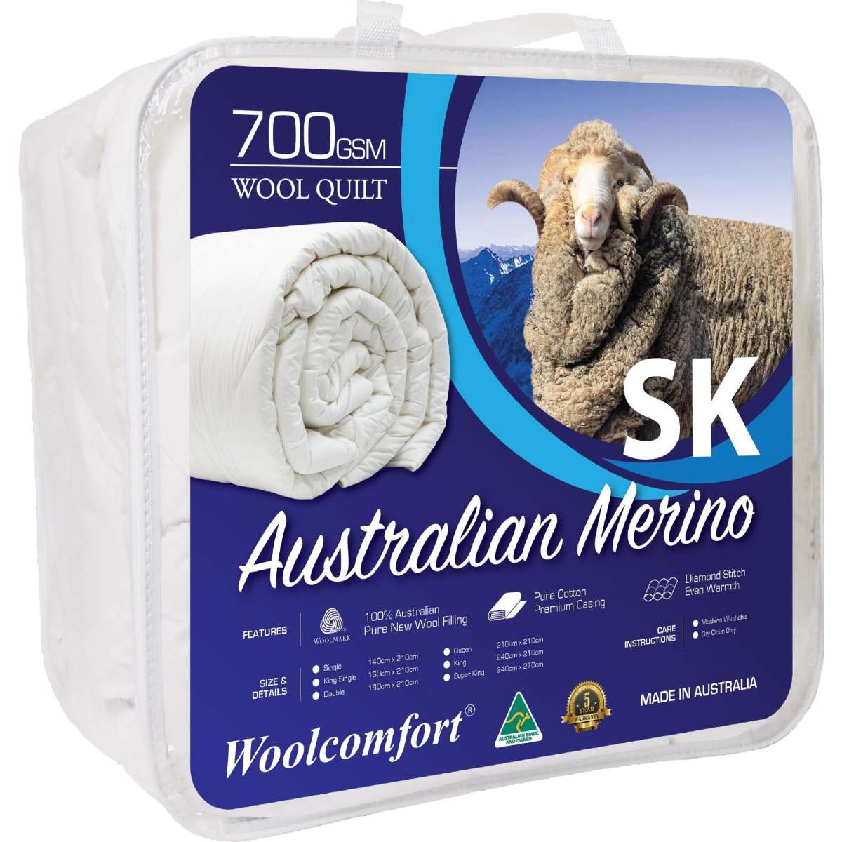 super king australian wool quilt