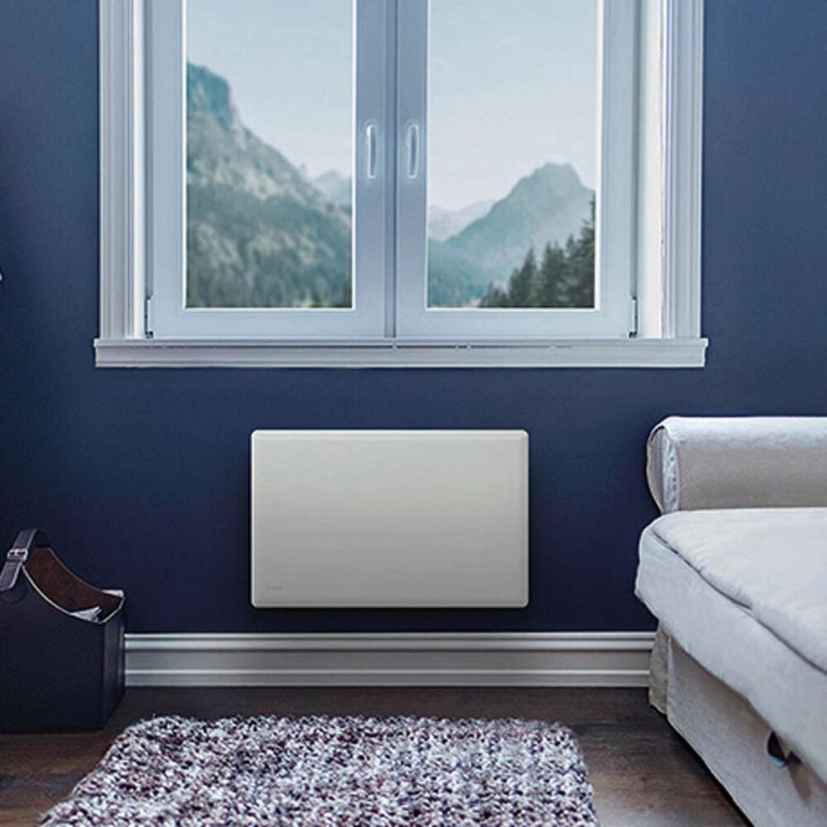 Nobo Slimline Panel Heater w/Castors & Thermostat White 750W Woolworths