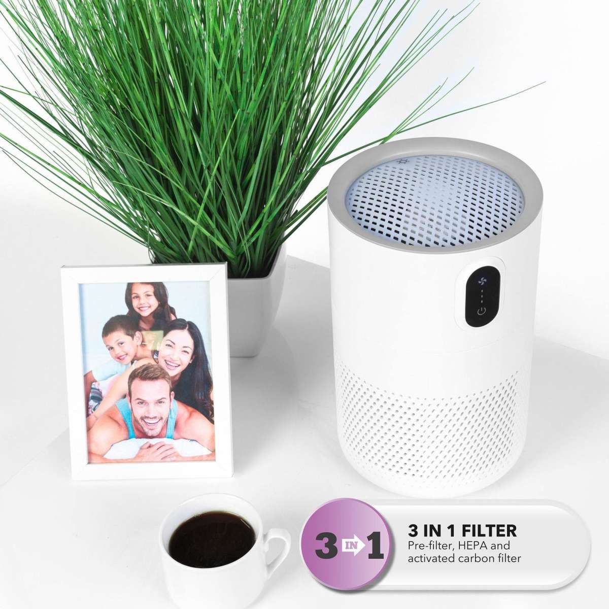 Beldray Compact Air Purifier, HEPA Filter, 3 Speed Settings, Able to