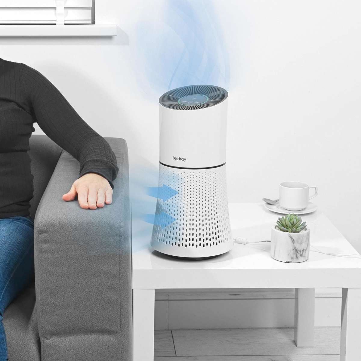 Beldray Total Air Purifier, 22 W, HEPA Filter, 3 Speed Settings, Able to Filter Mould Spores